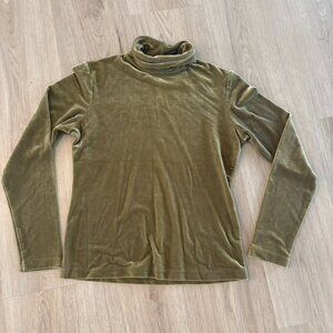 ** Sno skins velour turtleneck Mustard brown gold Small